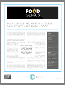 Food Genius 1871 Alumni One-Pager
